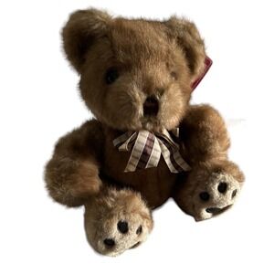 10” Russ Picadilly Sr plush brown bear Glass Eyes Stuffed Animal Toy